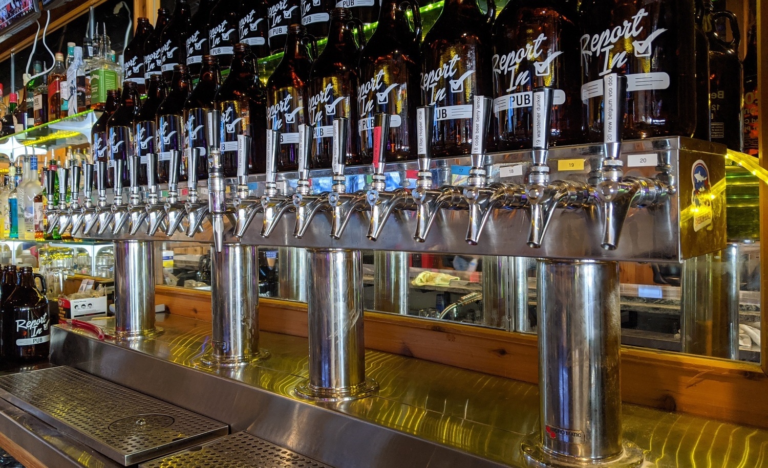 20 Tap Beers & Growlers Available 20 Tap Draft Beers Growlers